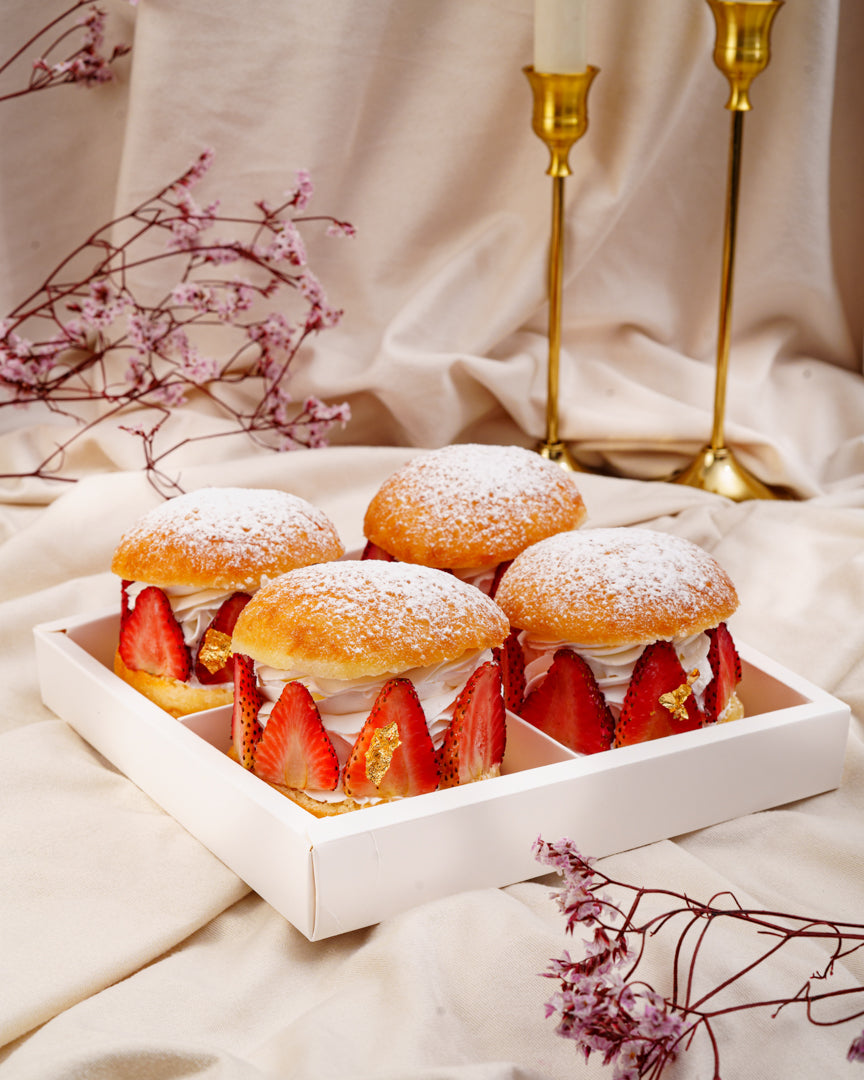 Strawberries and Cream Maritozzi