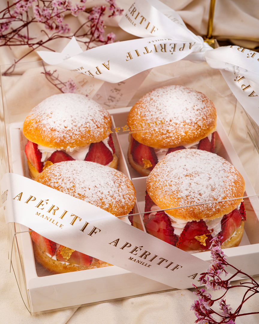 Strawberries and Cream Maritozzi