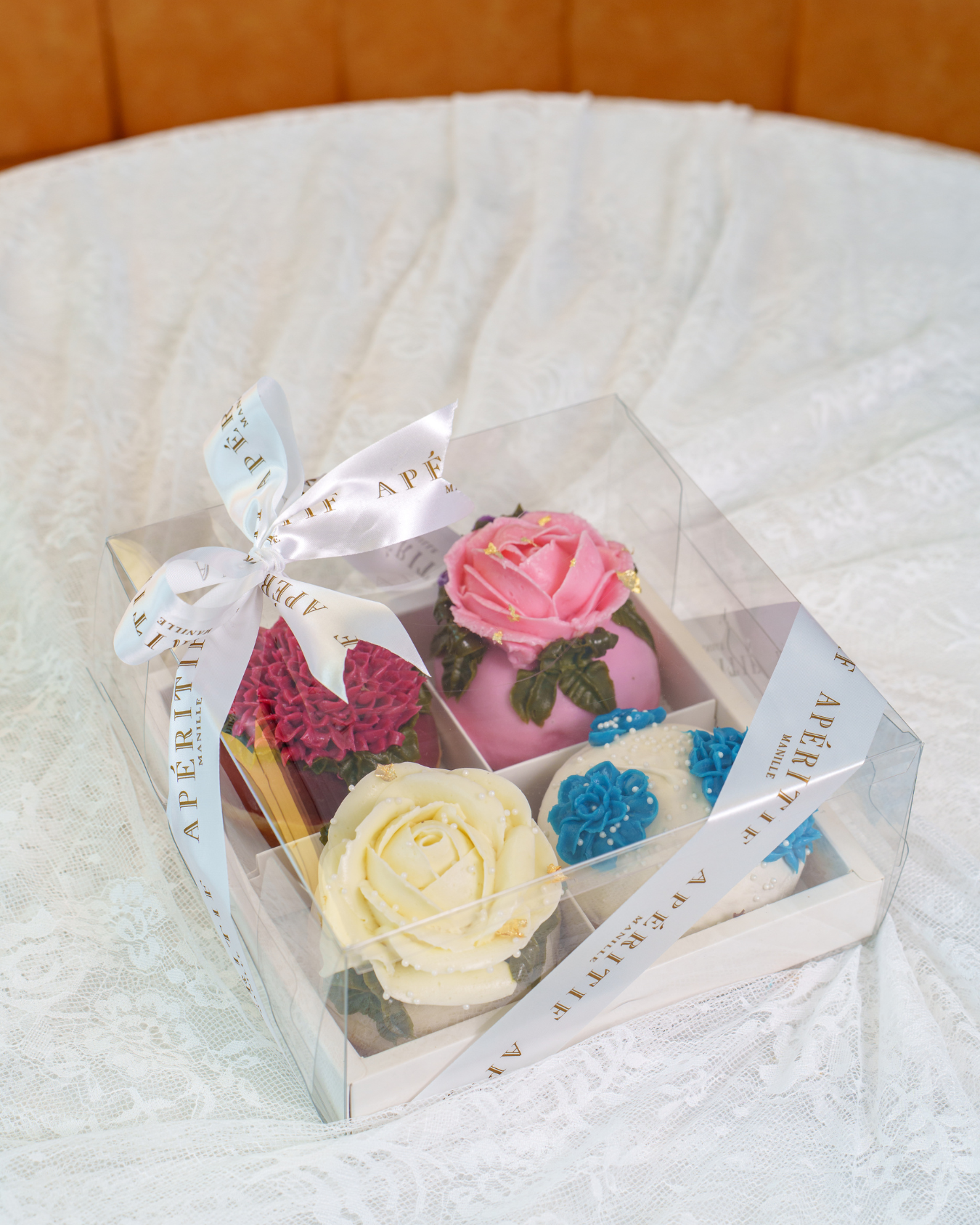 Designer Floral Donuts (Box of 4)