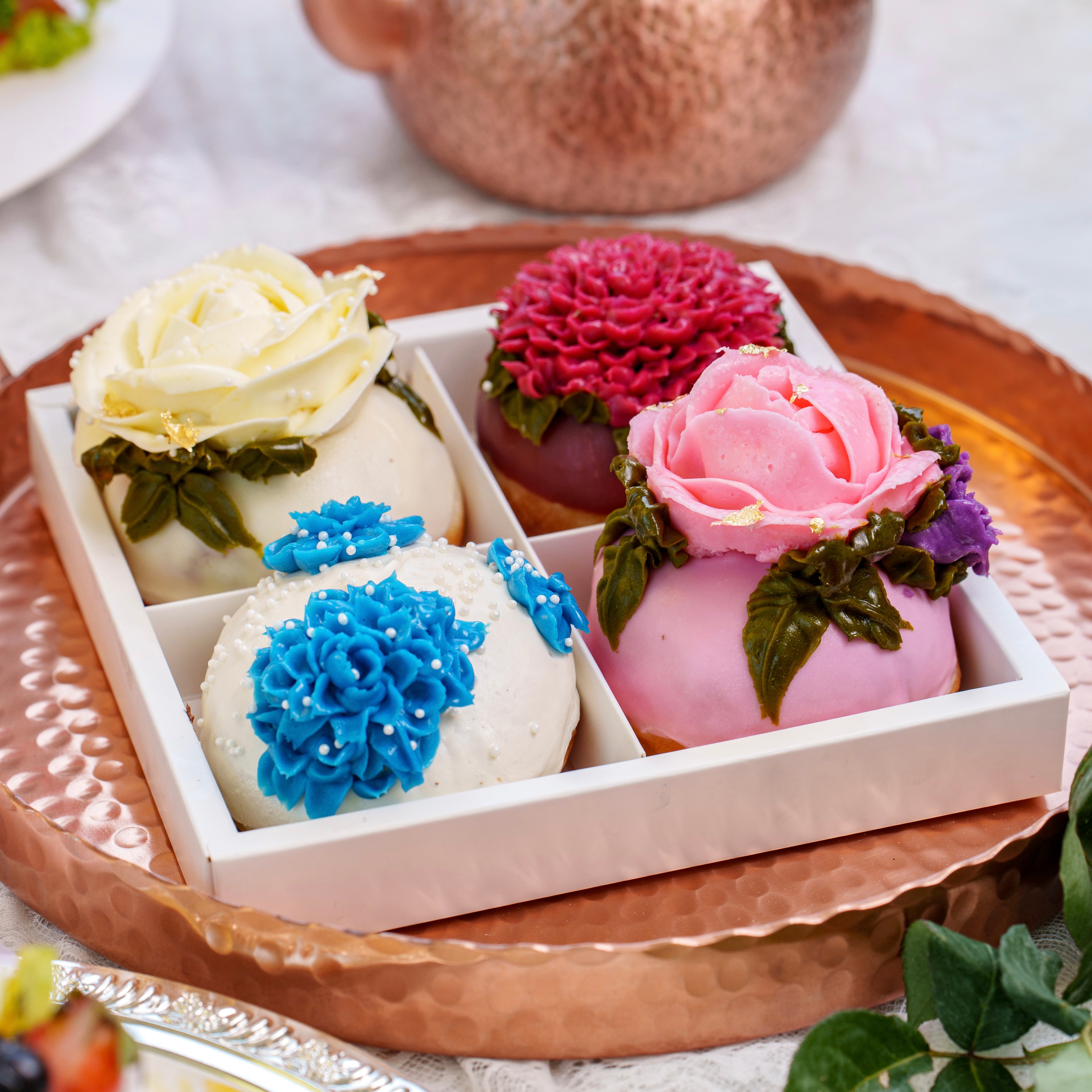 Designer Floral Donuts (Box of 4)